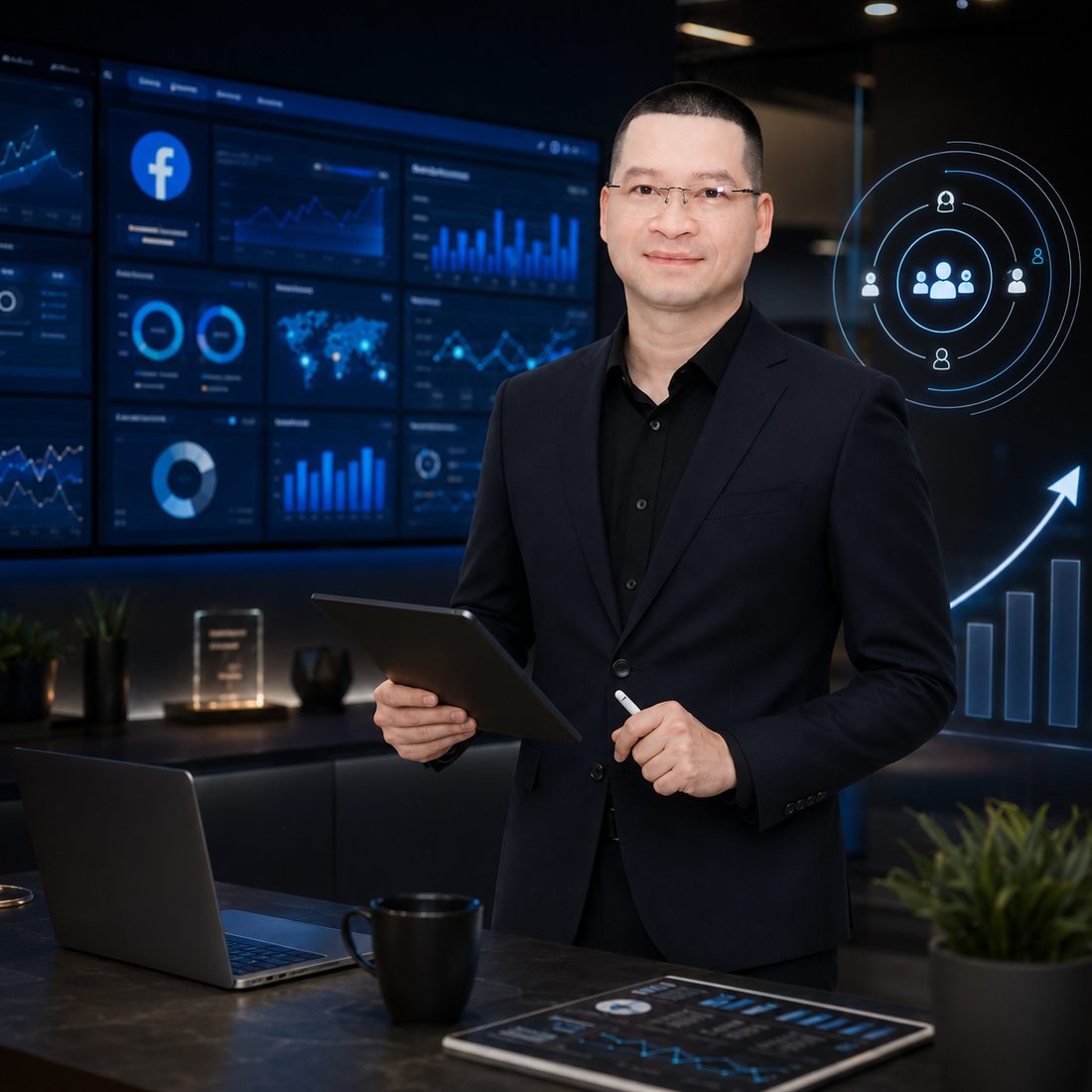 Nguyễn Đức phân tích số liệu quảng cáo Facebook